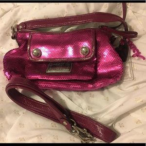 Coach purse with add on shoulder strap